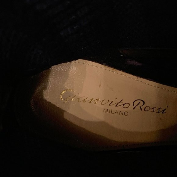 EUC Gianvito Rossi Navy Blue Stretch Bootie Size 39 (8.5) - Picture 7 of 7